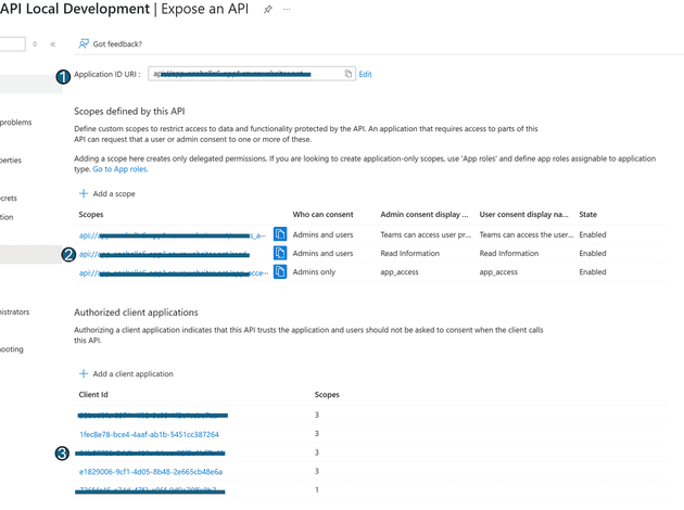 App Registration Config